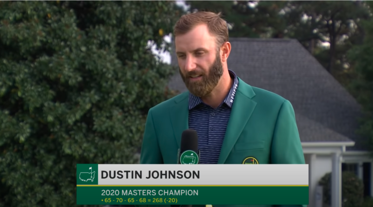 Dustin Johnson 2020 Masters Victory – emotional interview